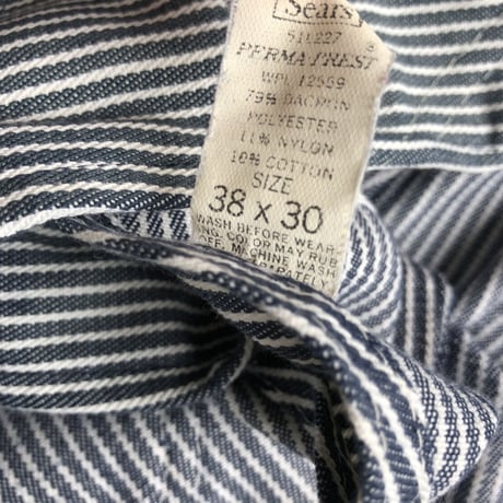 Sears TOUGHSKINSヒッコリーオーバーオール