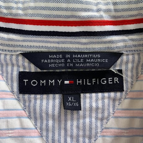 TOMMYシアサッカー半袖シャツ