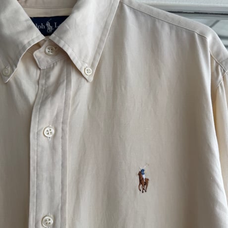 Ralph Lauren シルクリネン混 長袖シャツ S