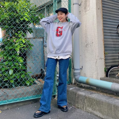タータンチェックワッペンスウェット