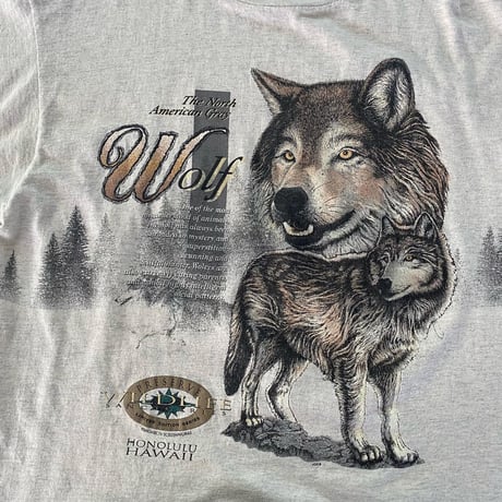 オオカミ両面プリントTシャツ