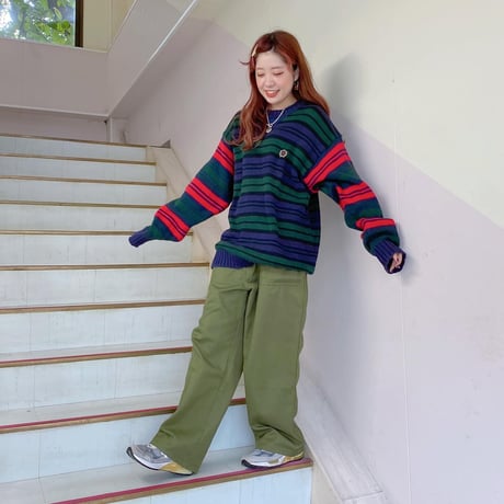 TOMMY HILFIGERボーダーコットンニット