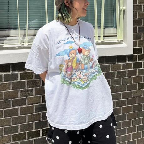 両面プリント クマファミリーTシャツ
