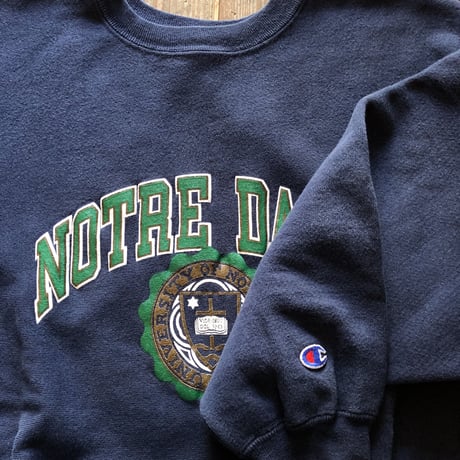 90'sUSA製 NOTRE DAMEチャンピオンリバースウィーブ