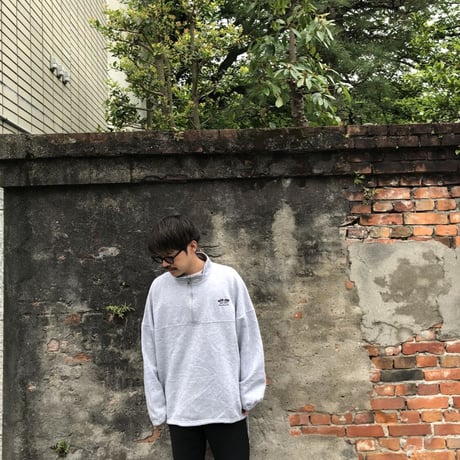 90's USA製ロンジョン ハーフジップスウェット