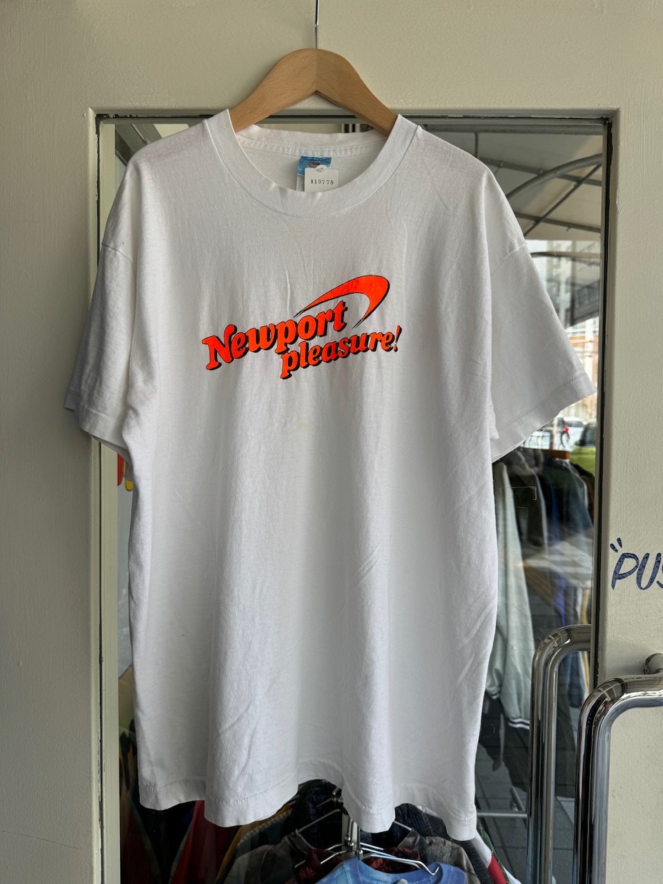 90's newport tシャツ　vintage ニューポート　ビンテージ L 箱付きDeadstock Newport 90s シングルステッチTシャツ ニュー