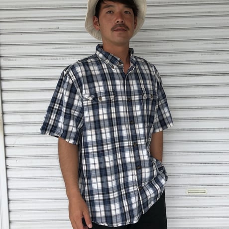 Carhartt 半袖チェックシャツ XL