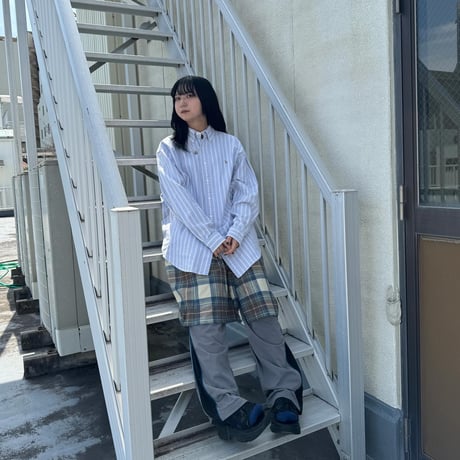 Ralph Lauren  刺繍入り長袖ストライプシャツ