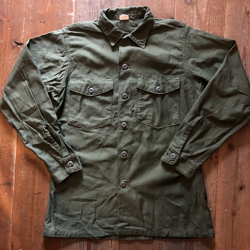 60's〜70'sコットン ユーティリティシャツ 15 1/2 x33 ② | CUSTOM