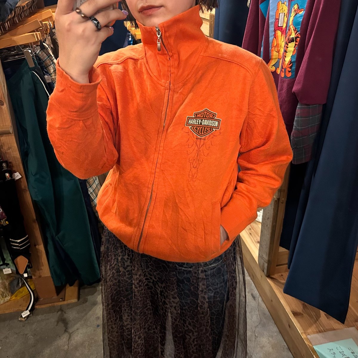 Harley-Davidson メッシュジップアップトップス Harley-Davidson ジップアップスウェット | CUSTOM FEVER