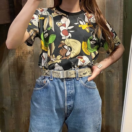 ルーニー・テューンズ総柄Ｔシャツ