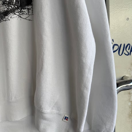 90's USA製RUSSELLプリントスウェット XL