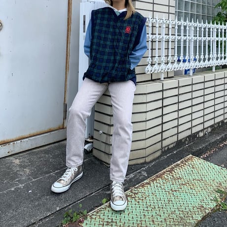 ポリエステルチェックベスト