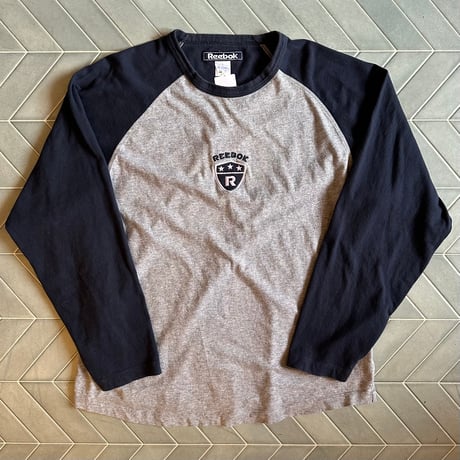 90s Reebok ラグラン刺繍ロンT
