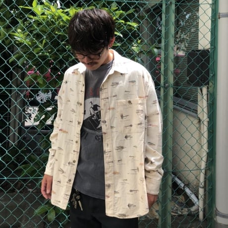 〜00's ORVIS ルアー総柄シャツ