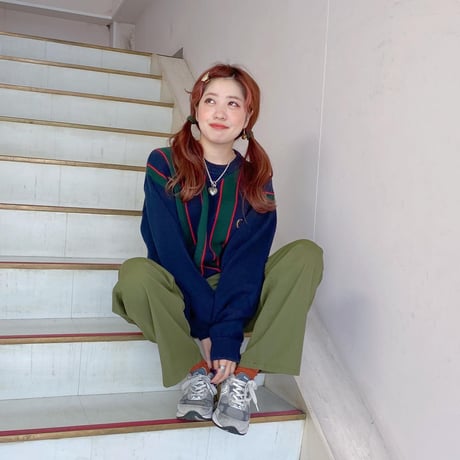 TOMMY HILFIGERストライプコットンニット