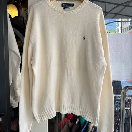 POLO コットンニットセーター  XL