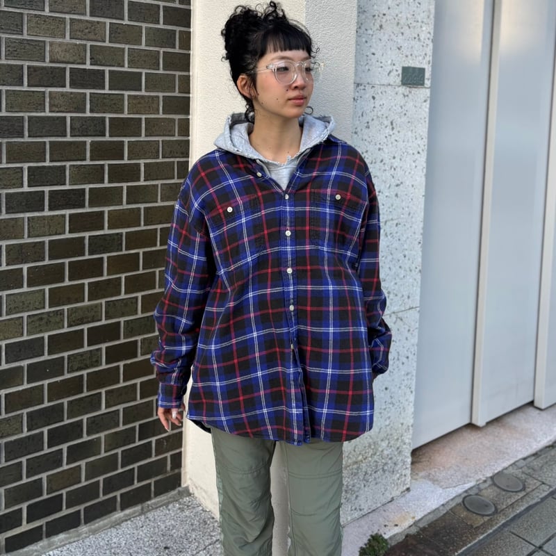 90s GAP チェック柄ライトネルシャツ | CUSTOM FEVER