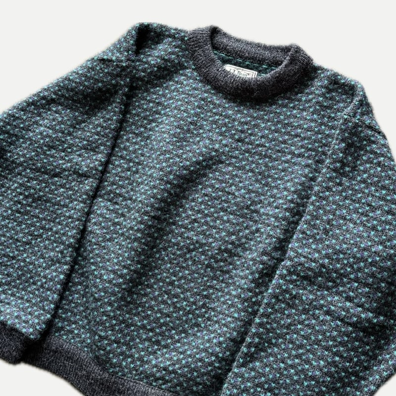 M cGREGOR 80sヴィンテージセーター バーズアイ　Mサイズ 80s 80年代 マクレガー 総柄 ニット| ビンテージ古着屋Feeet