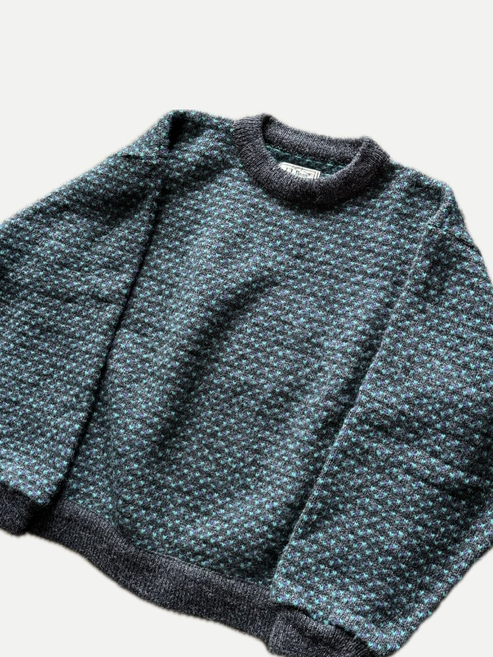 【美品】80’sヴィンテージL.L.Bean ノルディック バーズアイ セーター 古着 80s ノルウェー製 LL Bean バーズアイ ヘビー ウール