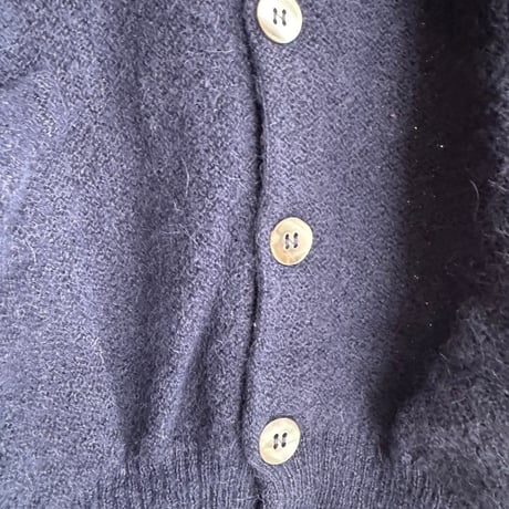 〜90's Hathaway アルパカニットカーディガン  ネイビー L