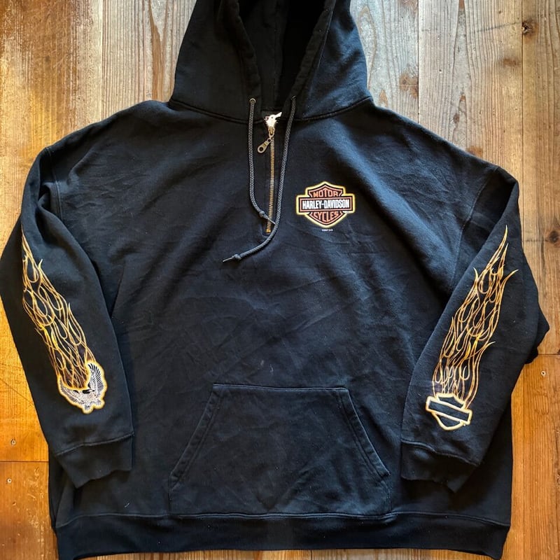 USA製HARLEY DAVIDSON ハーフジップフーディ 2X | CUSTOM FEVER