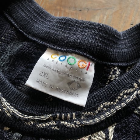 90's COOGI 3Dコットンニットセーター