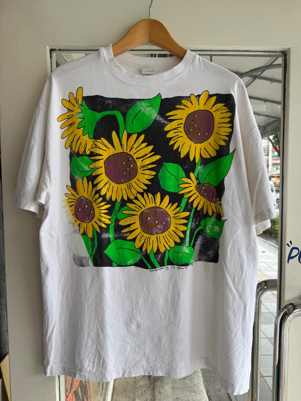 90's ひまわりプリントTシャツ XL | CUSTOM FEVER