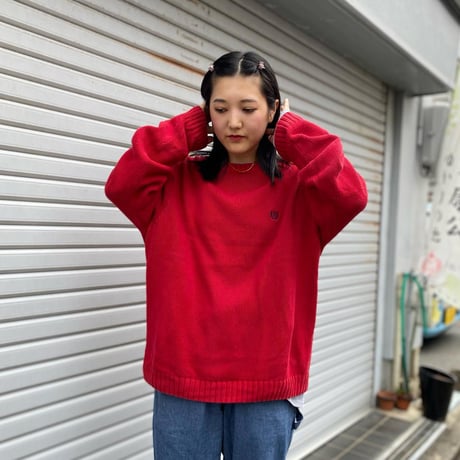 CHAPSワンポイントコットンニット