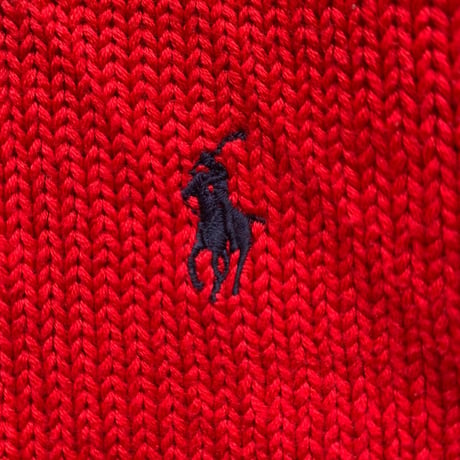 POLOワンポイントコットンニット