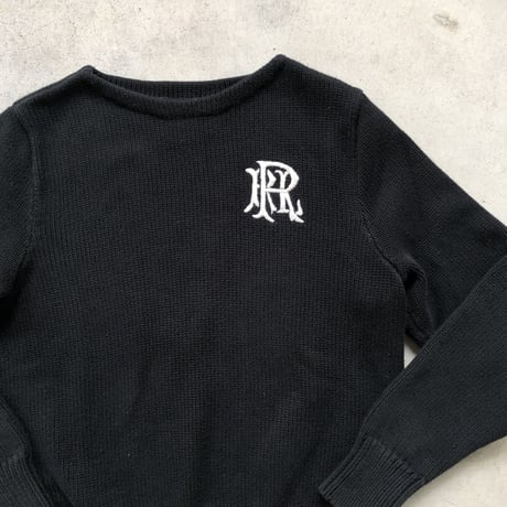 RALPH LAUREN RUGBY コットンニットセーター 黒