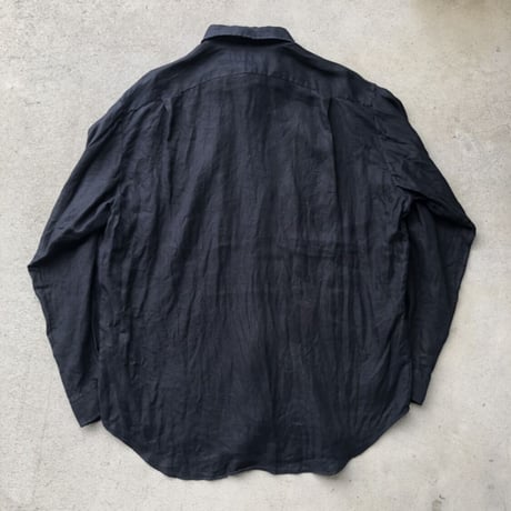 Ralph Laurenリネン長袖シャツ 黒 L