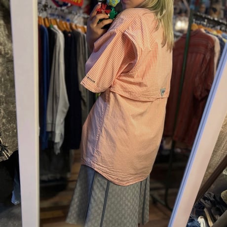 Columbia PFG ギンガムチェック フィッシングシャツ