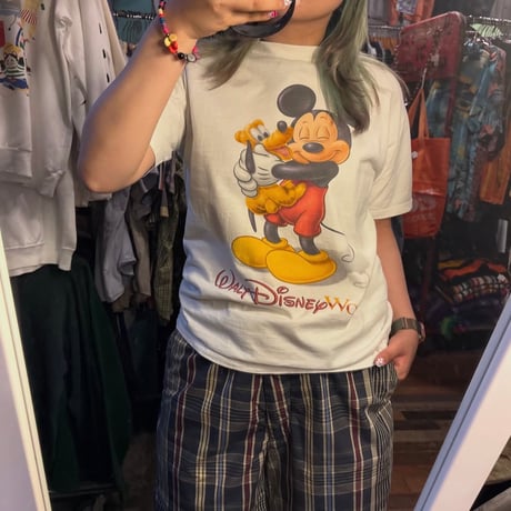 USA製 Walt Disney World ミッキー×プルート Tシャツ