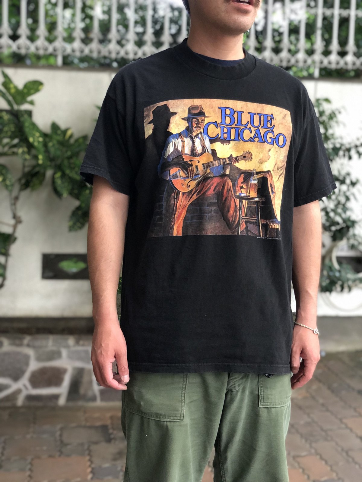 90's USA製 BLUE CHICAGO アートT | CUSTOM FEVER