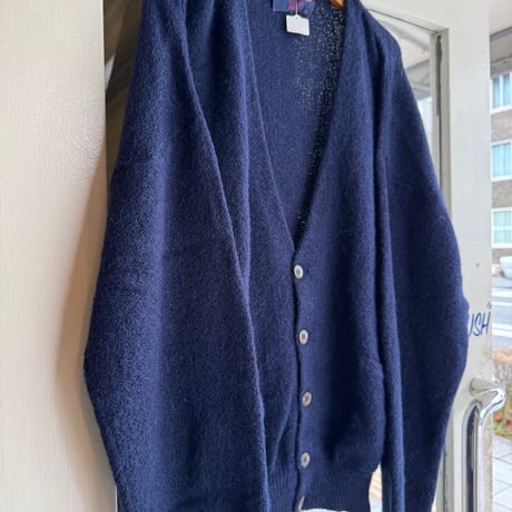 〜90's Hathaway アルパカニットカーディガン  ネイビー L