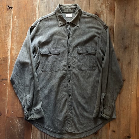 60's Sears L/S ブラックシャンブレー