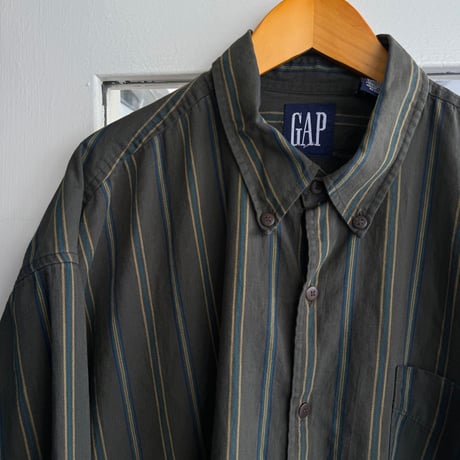 90's OLD GAP ストライプシャツ XL