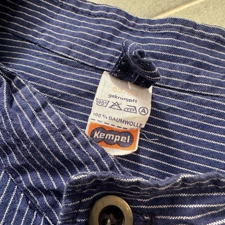 バンドカラーストライプPOシャツ