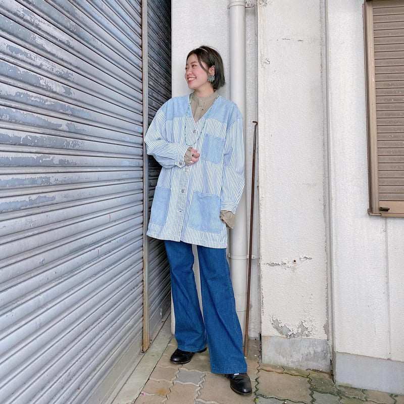 ヒッコリーノーカラーカバーオール | CUSTOM FEVER