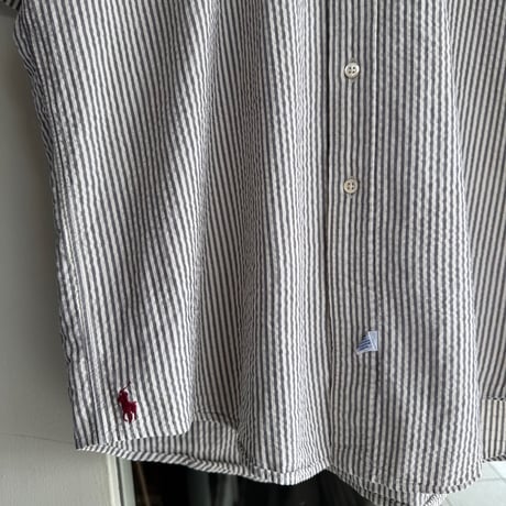 Ralph Lauren 半袖シアサッカーストライプシャツ