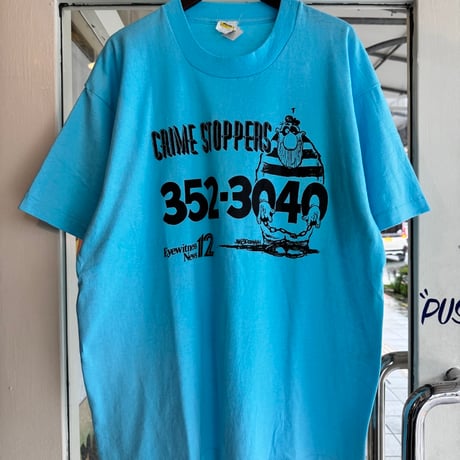 80's CRIME STOPPERSプリントTシャツ XL