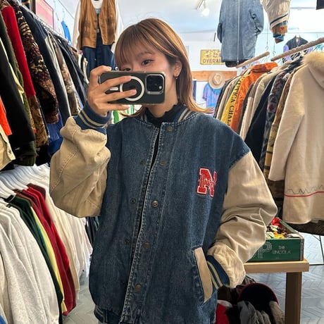 90s Lee 刺繍デニムスタジャン