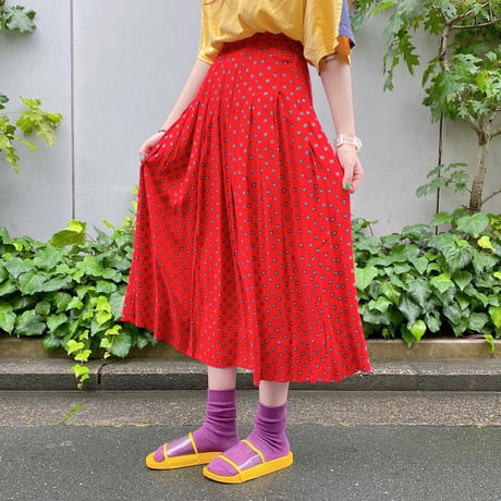総柄レーヨンロングスカート