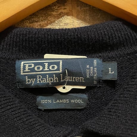 POLO ウールニット襟付セーター