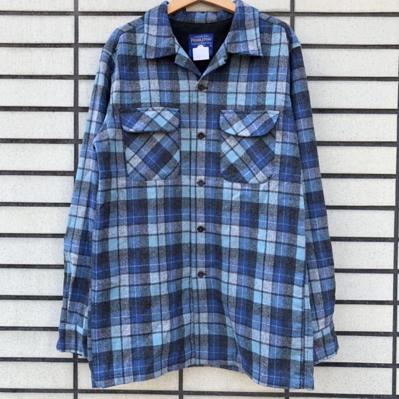 希少 90's Pendleton BoardShirt BluePlaid M