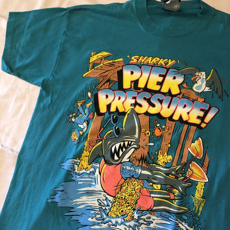 90's シャーク🦈プリントTシャツ L