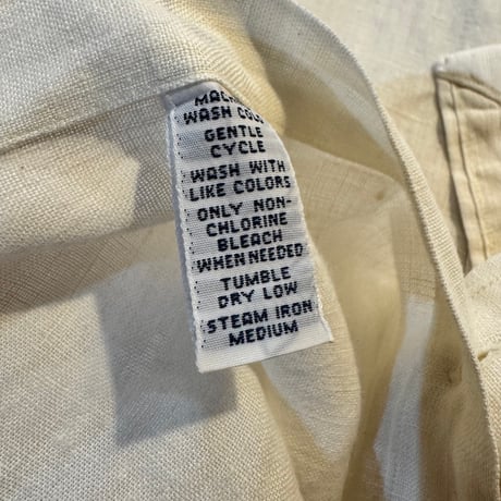 Ralph Laurenリネン半袖シャツ 白 L