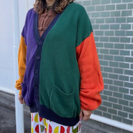 CASTAL BASIC マルチカラーニットカーディガン