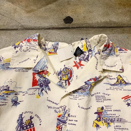 USA製開襟ビッグ柄シャツ